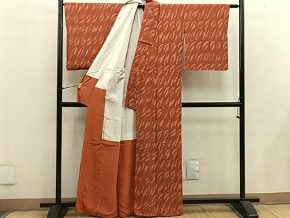平和屋着物■上質な小紋 草葉文 正絹 逸品 BAAW6141mz