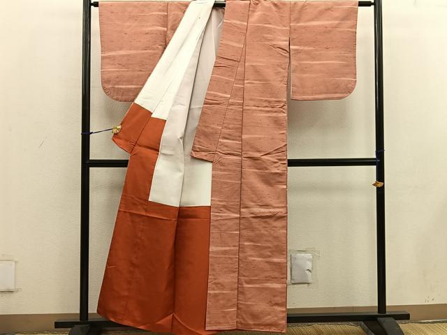平和屋着物■上質な紬 横段文 正絹 逸品 BAAW6143mz