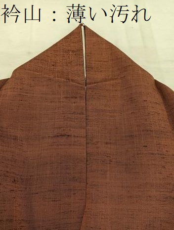 平和屋着物■上質な紬 唐茶色 正絹 逸品 BAAW6144mz