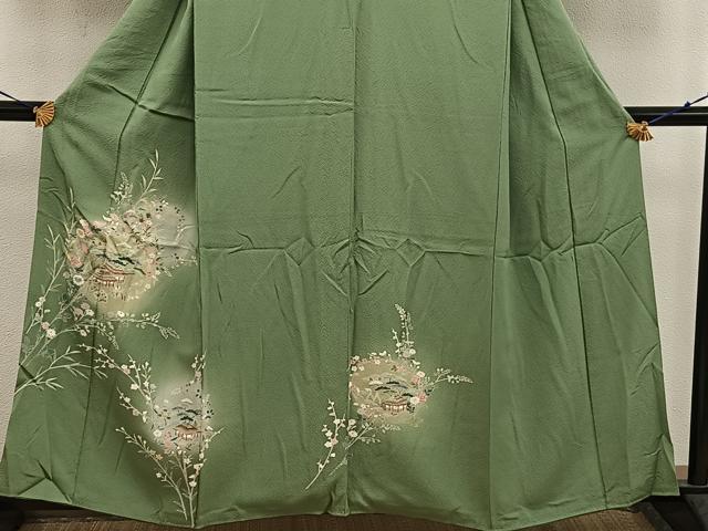 平和屋着物■訪問着 風景文 暈し染め 正絹 逸品 BAAW6147mz