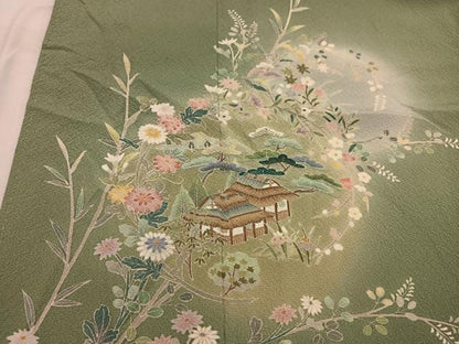 平和屋着物■訪問着 風景文 暈し染め 正絹 逸品 BAAW6147mz