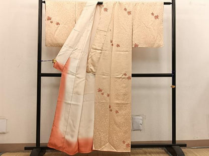 平和屋着物■上質な小紋 草葉文 正絹 逸品 BAAW6150mz