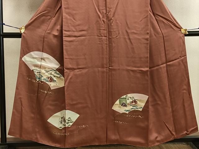 平和屋着物■訪問着 地紙重ね人物花文 金彩 正絹 逸品 BAAW6152mz