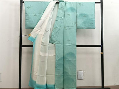 平和屋着物■訪問着 遠山菱花文 暈し染め 正絹 逸品 BAAW6159mz