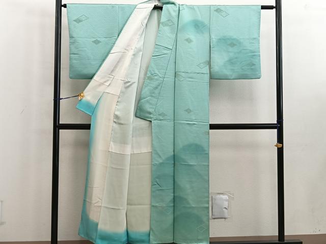 平和屋着物■訪問着 遠山菱花文 暈し染め 正絹 逸品 BAAW6159mz