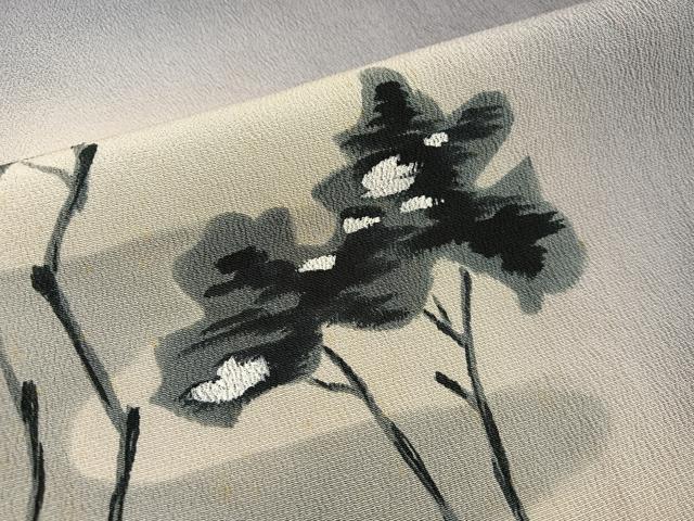 平和屋着物■訪問着 手描き 枝葉文 暈し染め 正絹 逸品 BAAW6160mz