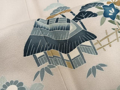 平和屋着物■訪問着 友禅 御所解花文 正絹 逸品 BAAW6161mz
