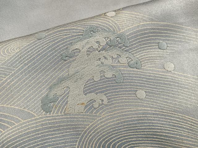 平和屋着物■訪問着 刺繍 立波文 正絹 逸品 BAAW6162mz