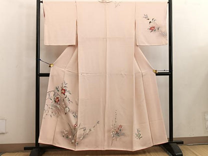 平和屋着物■訪問着 友禅 枝花文 正絹 逸品 BAAW6165mz