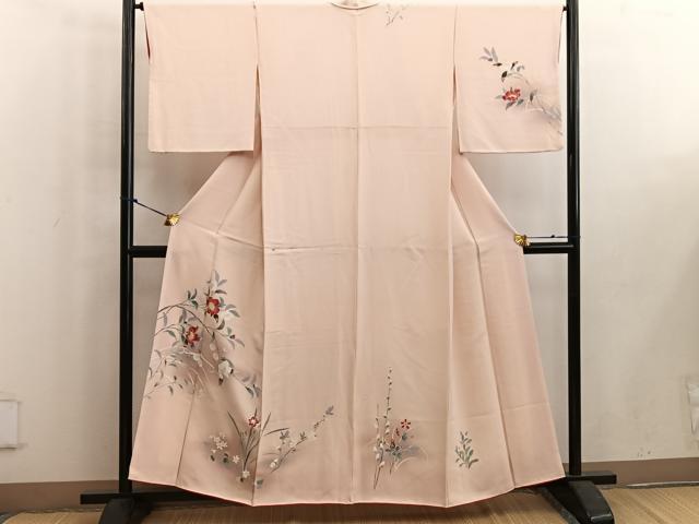 平和屋着物■訪問着 友禅 枝花文 正絹 逸品 BAAW6165mz