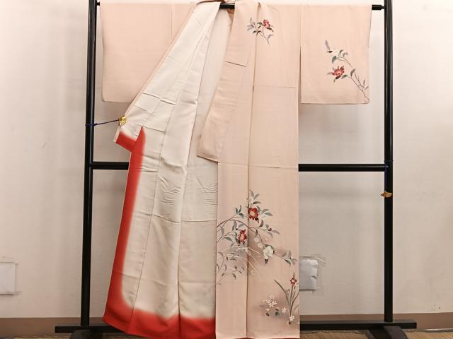 平和屋着物■訪問着 友禅 枝花文 正絹 逸品 BAAW6165mz