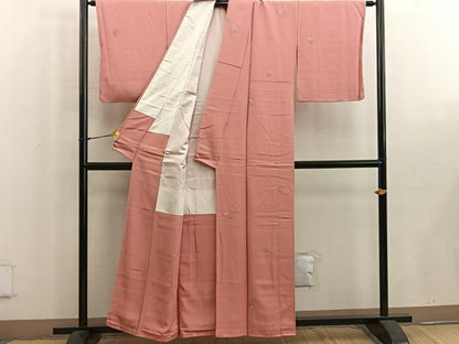 平和屋着物■上質な小紋 寿光織 花丸文 金糸 正絹 逸品 BAAW6174mz