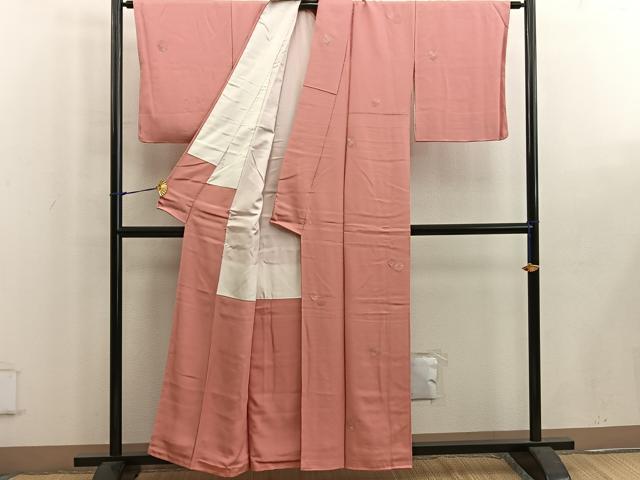 平和屋着物■上質な小紋 寿光織 花丸文 金糸 正絹 逸品 BAAW6174mz