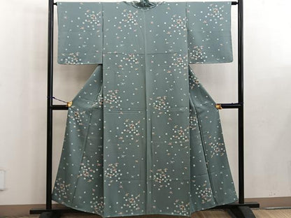 平和屋着物■上質な小紋 草葉文 正絹 逸品 BAAW6175mz