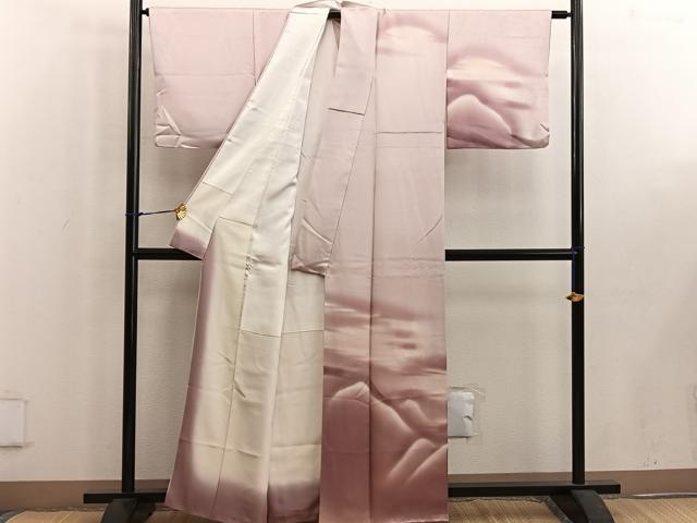 平和屋着物■訪問着 重ね山文 暈し染め 正絹 逸品 BAAW6177mz