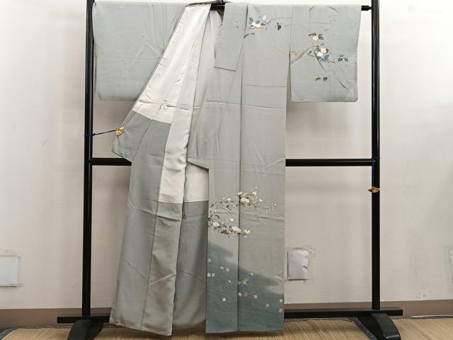 平和屋着物■訪問着 友禅 作家物 枝花文 正絹 逸品 BAAW6179mz