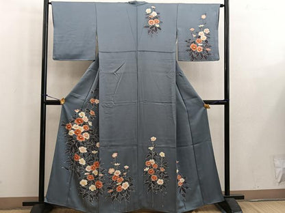 平和屋着物■訪問着 友禅 枝花文 正絹 逸品 BAAW6181mz