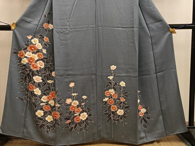 平和屋着物■訪問着 友禅 枝花文 正絹 逸品 BAAW6181mz