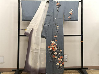 平和屋着物■訪問着 友禅 枝花文 正絹 逸品 BAAW6181mz
