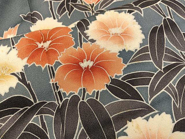 平和屋着物■訪問着 友禅 枝花文 正絹 逸品 BAAW6181mz