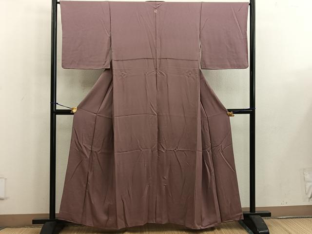 平和屋着物■上質な色無地 蘇芳香色 正絹 逸品 BAAW6183mz