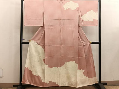 平和屋着物■訪問着 刺繍 草花文 正絹 逸品 BAAW6184mz