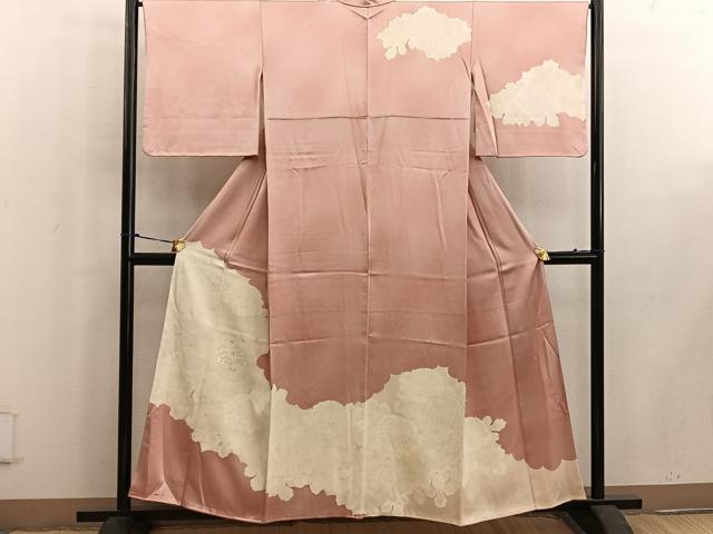 平和屋着物■訪問着 刺繍 草花文 正絹 逸品 BAAW6184mz
