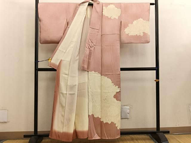 平和屋着物■訪問着 刺繍 草花文 正絹 逸品 BAAW6184mz