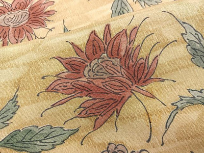平和屋着物■上質な小紋 更紗花文 正絹 逸品 BAAW6190mz