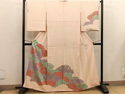 平和屋着物■訪問着 刺繍 文箱菊花文 金銀彩 正絹 逸品 BAAW6205mz