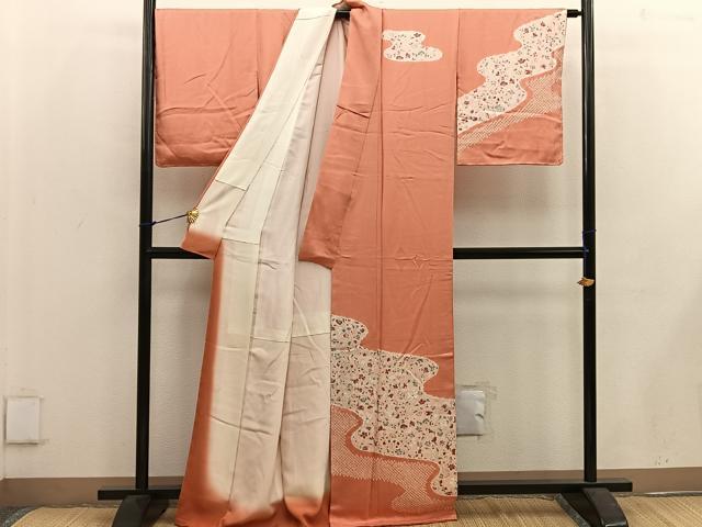 平和屋着物■訪問着 更紗枝花文 正絹 逸品 未使用 BAAW6207mz