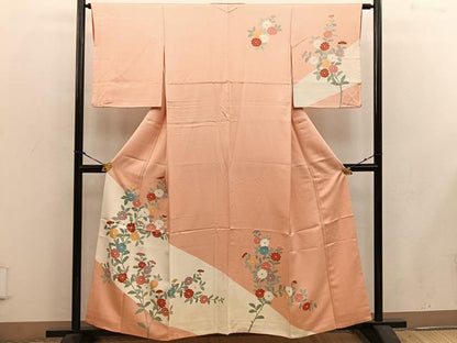 平和屋着物■訪問着 刺繍 枝花文 正絹 逸品 BAAW6211mz