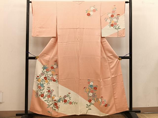 平和屋着物■訪問着 刺繍 枝花文 正絹 逸品 BAAW6211mz