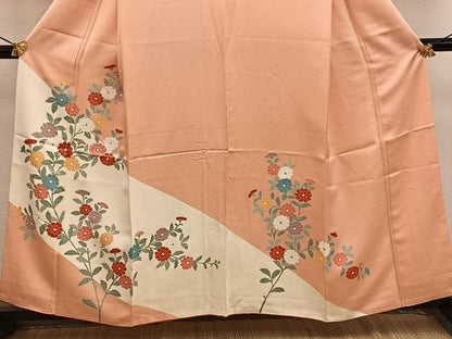 平和屋着物■訪問着 刺繍 枝花文 正絹 逸品 BAAW6211mz