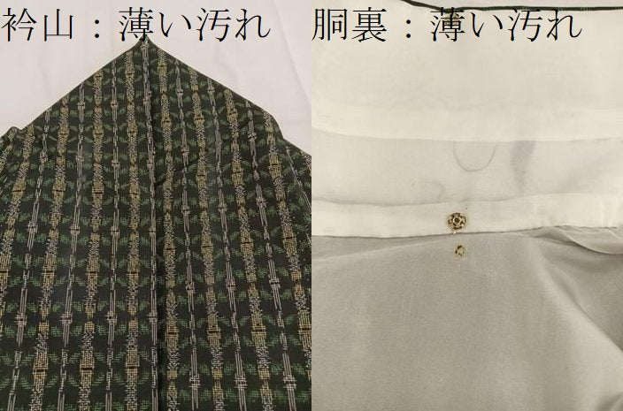 平和屋着物■本場村山大島紬 草葉文 正絹 逸品 BAAW6216mz