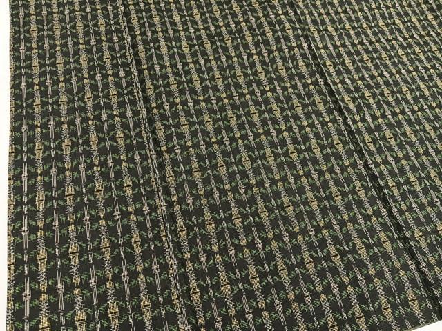 平和屋着物■本場村山大島紬 草葉文 正絹 逸品 BAAW6216mz