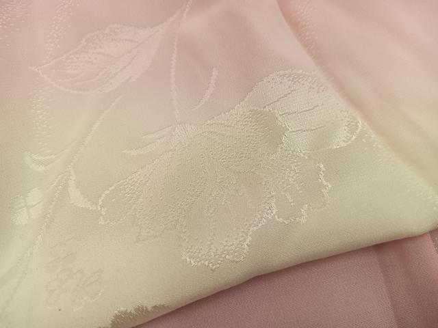 平和屋着物●振袖用長襦袢　無双仕立て　草花文　暈し染め　正絹　逸品　BAAW6223mz
