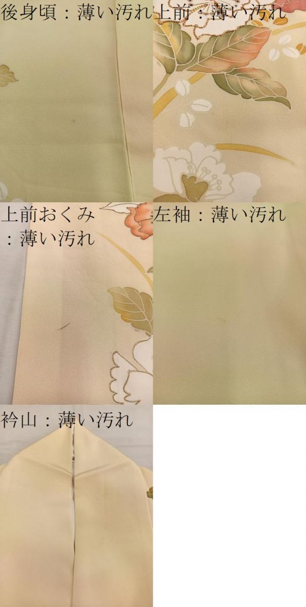 平和屋着物■訪問着 駒刺繍 草花文 暈し染め 金彩 正絹 逸品 BAAW6225mz