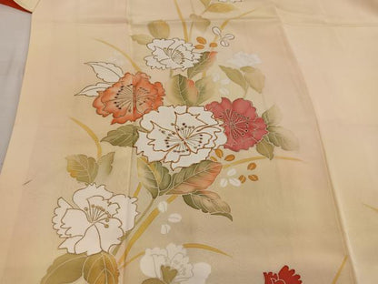 平和屋着物■訪問着 駒刺繍 草花文 暈し染め 金彩 正絹 逸品 BAAW6225mz