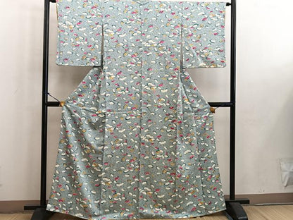 平和屋着物■上質な小紋 地紙重ね たたき染め 正絹 逸品 BAAW6226mz