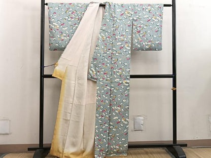 平和屋着物■上質な小紋 地紙重ね たたき染め 正絹 逸品 BAAW6226mz