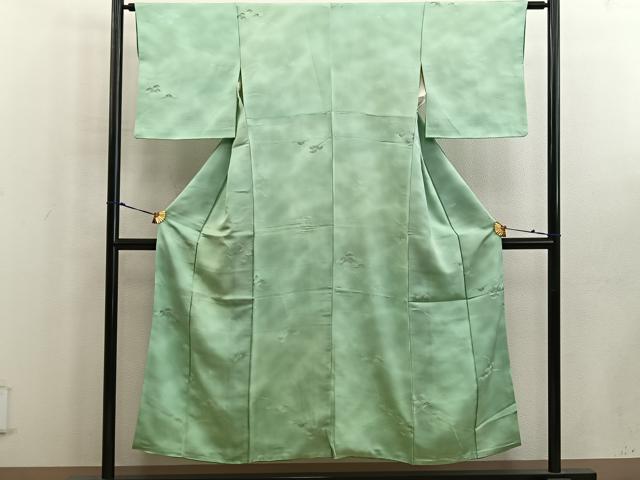 平和屋着物■上質な小紋 松 暈し染め 正絹 逸品 BAAW6235mz