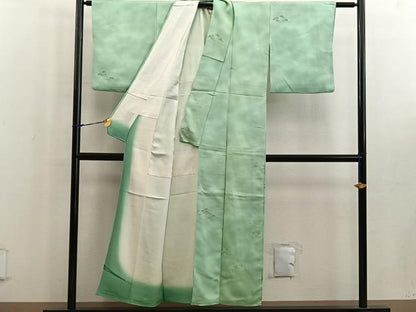 平和屋着物■上質な小紋 松 暈し染め 正絹 逸品 BAAW6235mz