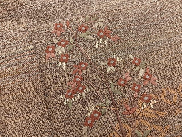 平和屋着物■訪問着 刺繍 枝花文 金彩 正絹 逸品 BAAW6242mz