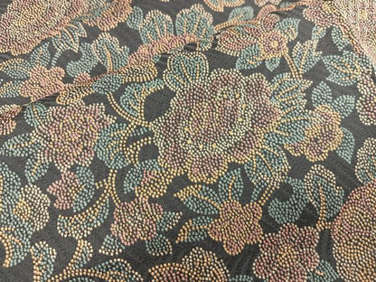 平和屋着物■上質な小紋 更紗花文 正絹 逸品 BAAW6247mz