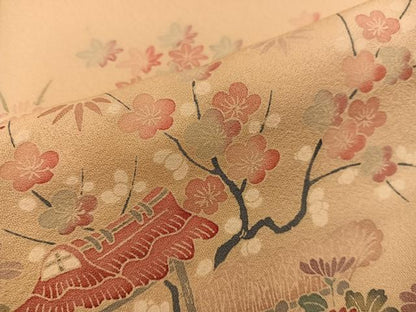 平和屋着物■訪問着 枝梅花文 正絹 逸品 BAAW6249mz