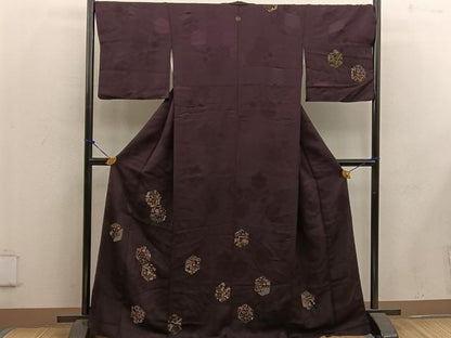 平和屋着物■訪問着 刺繍 亀甲花文 正絹 逸品 BAAW6258mz