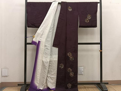 平和屋着物■訪問着 刺繍 亀甲花文 正絹 逸品 BAAW6258mz