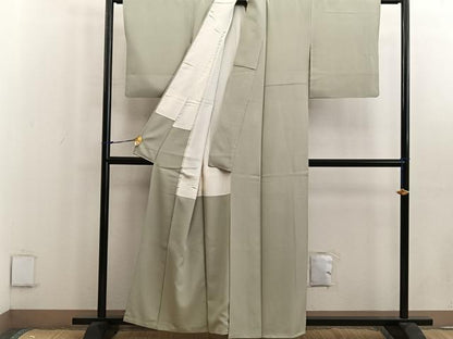 平和屋着物■上質な色無地 蒸栗色 正絹 逸品 BAAW6284mz