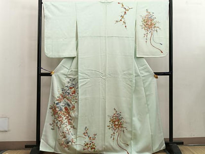 平和屋着物■訪問着 刺繍 御所車花文 金彩 正絹 逸品 BAAW6296mz